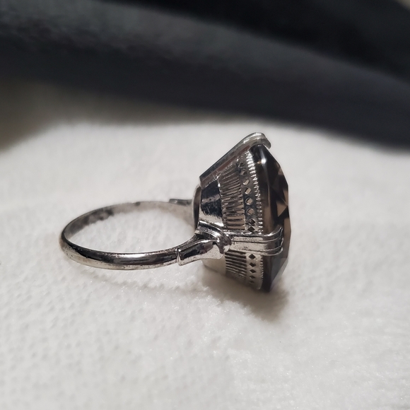 Smokey Quartz vintage size 6 ring - Picture 5 of 12